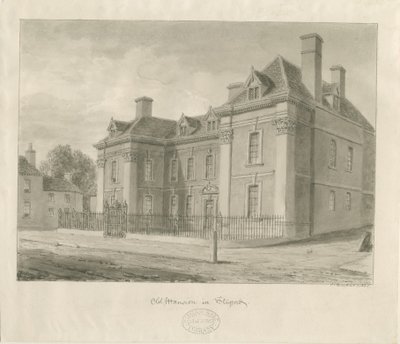 Staffordshire Hall: malarstwo akwarela autorstwa School English