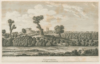 Zamek Tamworth: grawerowanie i [?XIX wiek] (druk) autorstwa School English