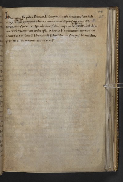 Thureth; anglosaski kodeks VI Æthelreda, w języku łacińskim i staroangielskim, Cotton MS Claudius A III f.35r. autorstwa School English