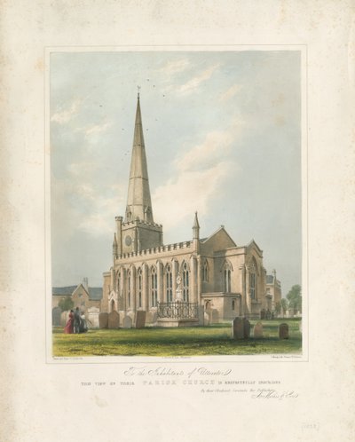 Kościół w Uttoxeter [Nowość]: litografia malowana, bd [ok. 1828] (druk) autorstwa School English