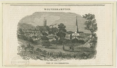 Wolverhampton - Widok z daleka [z Penn Road]: drzeworyt, nd [XIX w.] (druk) autorstwa School English
