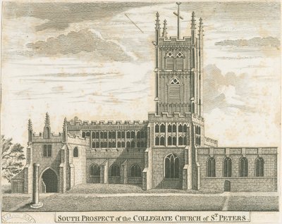 Wolverhampton - Kościół św. Piotra: miedzioryt, bd [ok. 1750] (druk) autorstwa School English