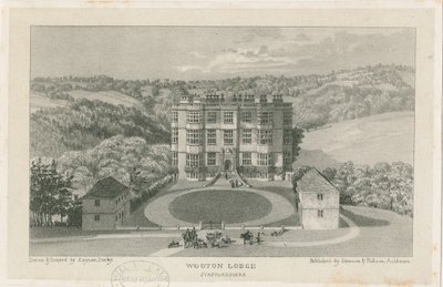 Wootton Lodge: litografia, nd [c 1839] (druk) autorstwa School English