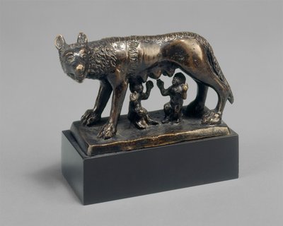 Romulus i Remus wyssani przez wilczycę autorstwa School Florentine