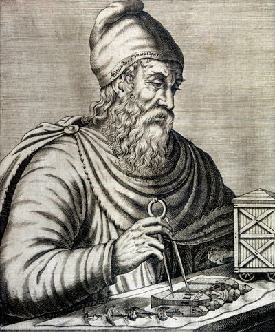 Archimedes (grawerowanie) autorstwa School French