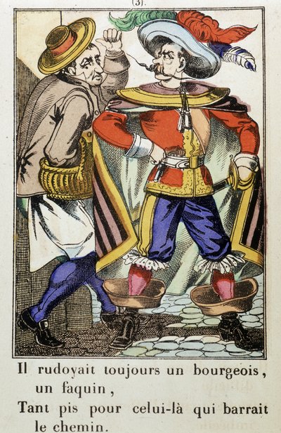 Kapitan Fracasse: „”Zawsze rudoował burżuazję…””powieść Theophile Gautier (1811-1872) – Zdjęcie autorstwa Epinal autorstwa School French
