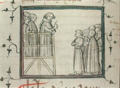 Karol V (1338-80) mądre nauczanie w Les Halles w Paryżu w 1364 r. autorstwa School French