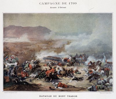 Combat du Mont Thabor - w „Zwycięstwach i podbojach armii francuskiej”, Paryż, b.d. autorstwa School French