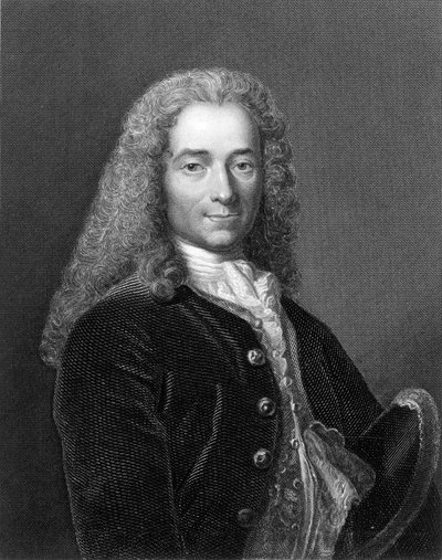 Francois Marie Arouet aka Voltaire (rycina) autorstwa School French