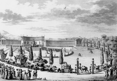 Rewolucja Francuska: Święto wydane z okazji triumfalnego wjazdu pomników nauki i sztuki we Francji w dniach 9 i 10 termidora An VI (28 lipca 1798) na rozkaz konsula Napoleona Bonaparte (1769-1821) (kampania plądrująca) . Paryż, autorstwa School French