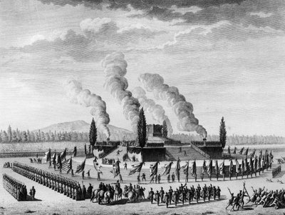 Rewolucja Francuska: Funebres na cześć obywateli, którzy zginęli w Nancy we wrześniu 1790 r. Paryż, Biblioteka Instytutu Historii Rewolucji autorstwa School French