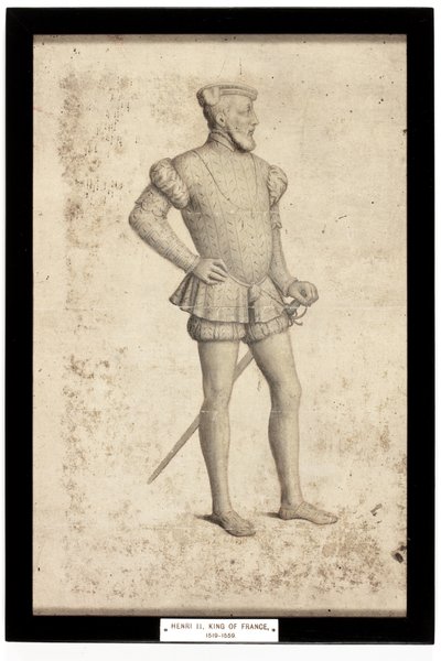 Henryk II, król Francji (ołówek i akwarela na papierze) autorstwa School French