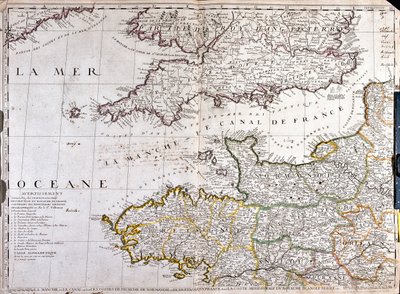 Mapa regionu Dolna Normandia we Francji (lito) autorstwa School French