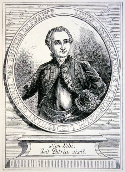 markiz de Montcalm (grafika) autorstwa School French