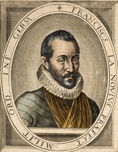 Portret Francois de La Noue (1531-1591), autora francuskich przemówień politycznych i wojskowych - Francois de la Noue zwany Bras-de-Fer (żelazne ramię) autorstwa School French