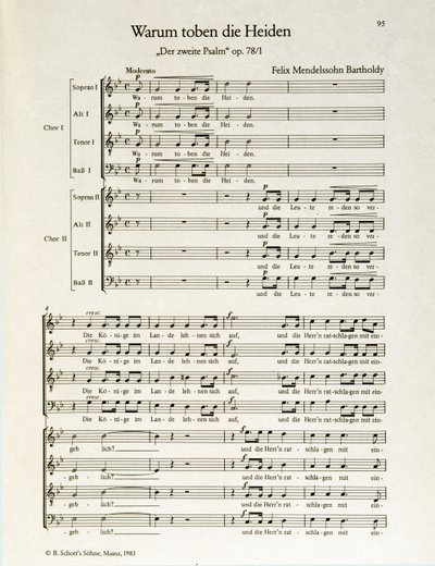 „Dlaczego poganie szaleją” drugi psalm, op.38, autorstwa Feliksa Mendelssohna (lit.) autorstwa School German