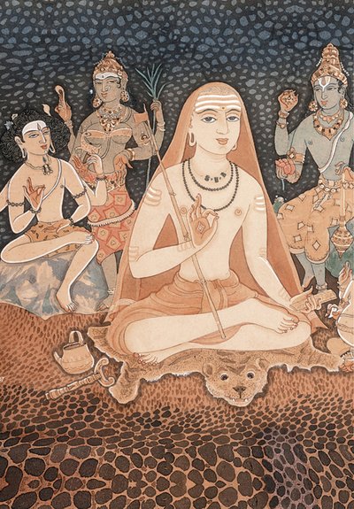 Adi Śankara (akwarela na papierze) autorstwa School Indian