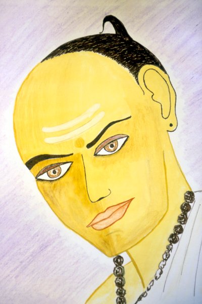 Aryabhata (akwarela na papierze) autorstwa School Indian