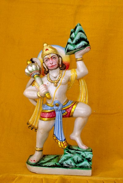 Pan Hanuman w marmurowych Indiach autorstwa School Indian