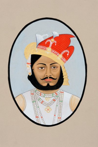 Miniaturowe malarstwo Bairi Sal Jaisalmer autorstwa School Indian