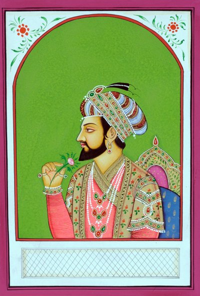 Miniatura przedstawiająca cesarza Mogołów Shah Jahana autorstwa School Indian