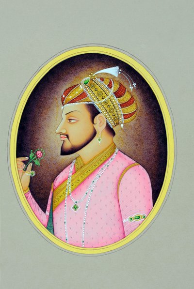 Miniatura przedstawiająca cesarza Mogołów Shah Jahana autorstwa School Indian