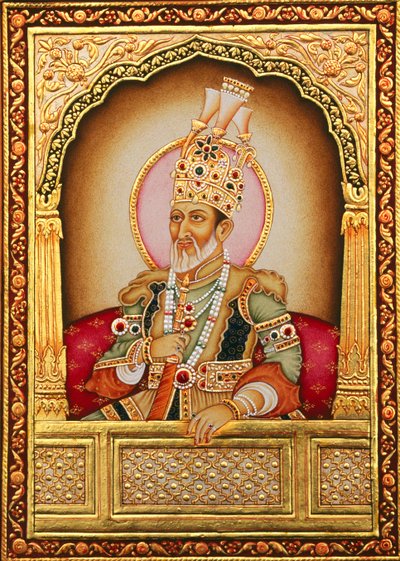 Miniaturowe malarstwo Mogołów Bahadur Shah Zafar autorstwa School Indian