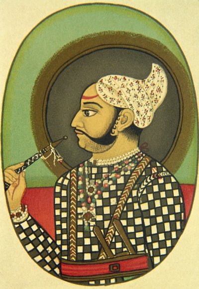 Portret maharadży Bundi Budh Singha, Indie autorstwa School Indian