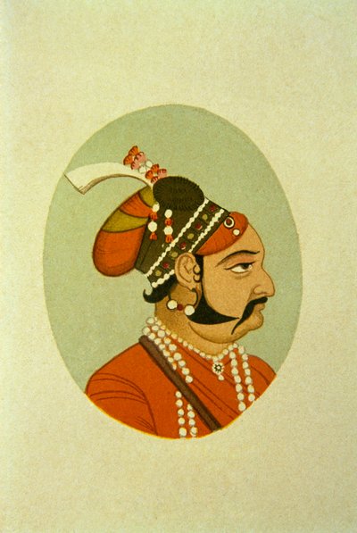 Portret maharadży Jaisalmara Jaswanta Singha, Indie autorstwa School Indian