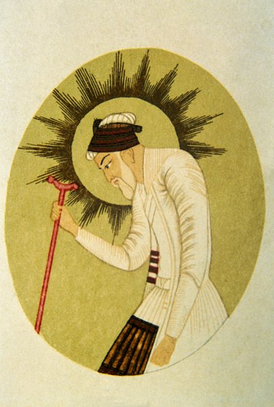 Portret cesarza Mogołów Aurangzeba, Indie autorstwa School Indian