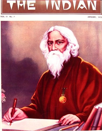 Sir Rabindranath Tagore (1861-1941) autorstwa School Indian