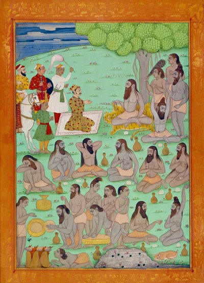 Władca i guru dwór Szacha Alema. Miniatury indyjskie i perskie w „Historii Indii od Tamertante do Orangreyb” Niccolo Manucci (1638-1717). BN, Paryż. autorstwa School Indian