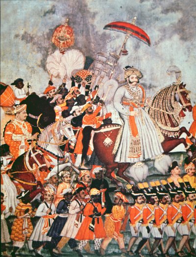 Wielki Akbar (kolor lito) autorstwa School Indian