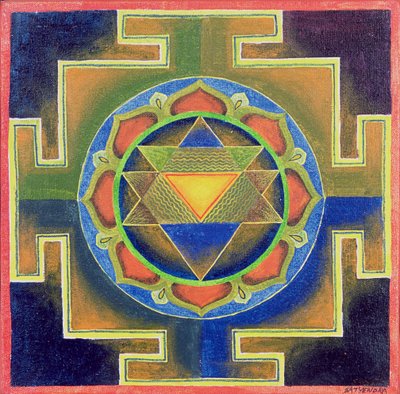 Obraz Yantra (pigment na płycie) autorstwa School Indian