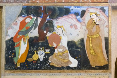 Świeże w Chehel Sotoun Palace, Isfahan, Iran autorstwa School Iranian
