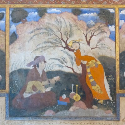 Świeże w Chehel Sotoun Palace, Isfahan, Iran autorstwa School Iranian