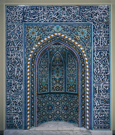 Nisza modlitewna (Mihrab), początek XVI wieku (mozaika ceramiczna) autorstwa School Iranian