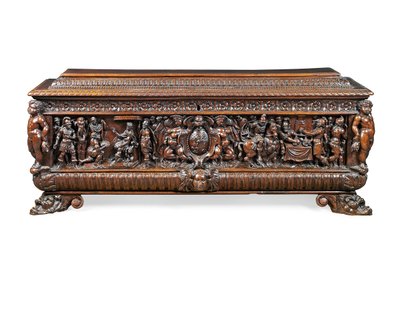 Kasa herbowa, Rzym, koniec XVI/początek XVII w. (orzech) autorstwa School Italian