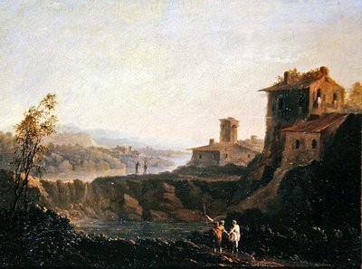 Pejzaż (olej na płótnie) autorstwa School Italian