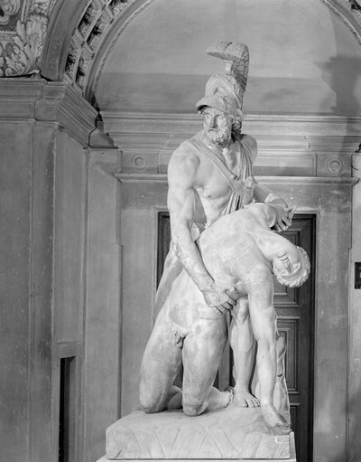Menelaos podtrzymujący ciało Patroklosa, kopia greckiego oryginału (marmur) autorstwa School Italian