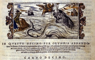 Scena z rycerskiego poematu „Orlando Furioso” (Wściekły Roland) Ludovico Ariosto (1474 - 1533) X L