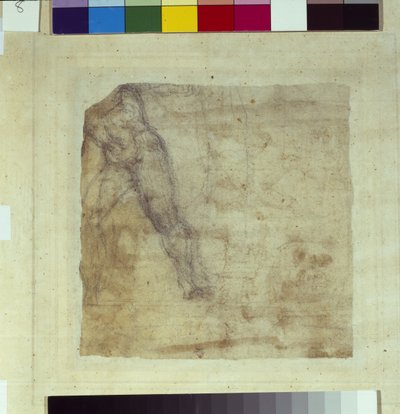 Studium mężczyzny (ołówek i umyć na papierze) autorstwa School Italian