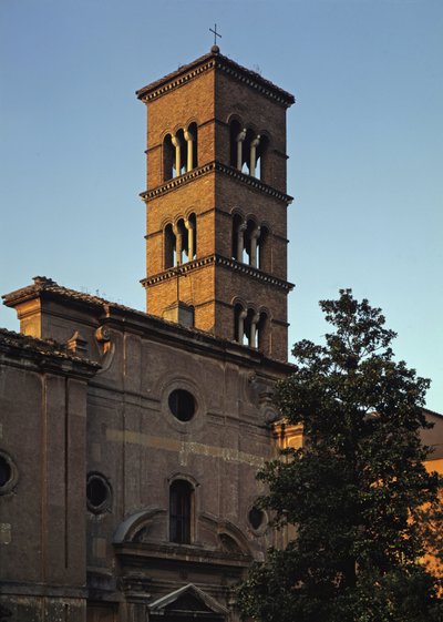Widok kościoła San Sisto vecchio, V-XII w. autorstwa School Italian