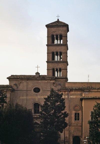 Widok kościoła św Sisto vecchio, V-XII w. autorstwa School Italian