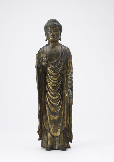 Budda Amitabha (Amida) Budda Nieskończonego Światła, okres Kamakura (złocony brąz) autorstwa Japanese School