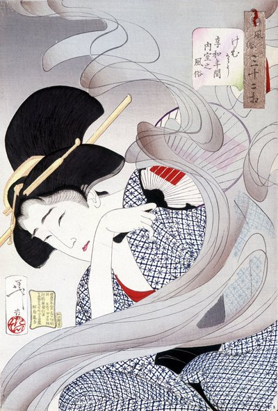 Japonka, japoński nadruk. sd. autorstwa Japanese School