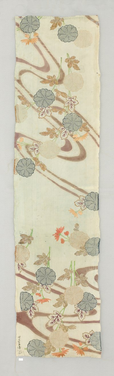 Fragment kimona (Płótno) autorstwa Japanese School