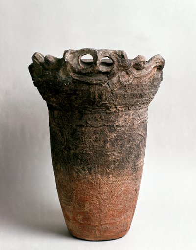 Duży wazon z terakoty z Fukushimy, okres Jomon XVI-X w. p.n.e autorstwa Japanese School