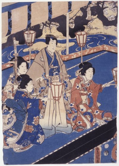 Bez tytułu (drzeworyt kolorowy) autorstwa School Japanese
