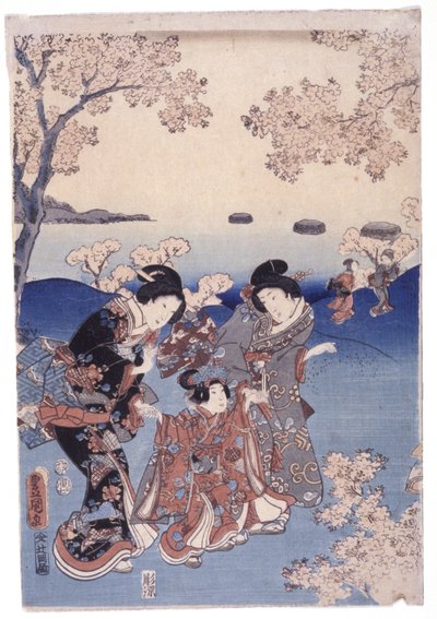 Bez tytułu (drzeworyt kolorowy) autorstwa School Japanese